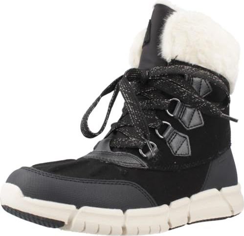 Geox - J Flexyper Girl B - Sneeuwlaarzen - Black Milk - Ademend - Waterdicht