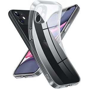 Supdeal Kristalhelder hoesje voor iPhone 11, [nooit geel] [camerabescherming], dunne slanke pasvorm, transparante zachte siliconen telefoonhoes cover, 6,1 inch, transparant