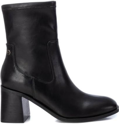Xti - 14342101-NEGRO - Enkellaarsjes - Zwart - Hakhoogte 5 tot 8 cm - Ritssluiting