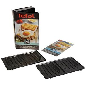 Tefal XA800112 Snack Collection - Twee borden Croque Monsieur + 1 receptenboek - 12 platensets - 226 x 132 mm