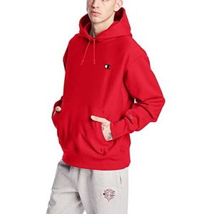 Champion Reverse Weave Po Hood-Small Linker Borst C Sweatshirt, Team Rood Scarlet Links Borst C, 3XL