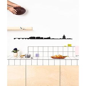 The Line - Toulouse - wanddecoratie - Skyline - 125 cm - zwart