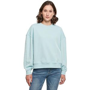Build Your Brand Oversized sweatshirt met ronde hals voor dames, oceaanblauw, M