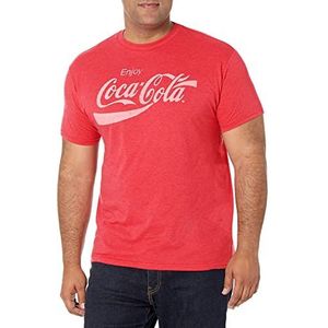 Coca-Cola Classiccoca Classic Coca Coke Classic T-shirt voor heren, rood gemêleerd, XL