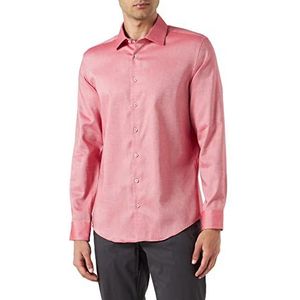 Seidensticker Men's Slim Fit shirt met lange mouwen, rood, 37, rood