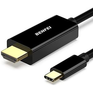 USB Type C (Thunderbolt 3) naar HDMI 4K UHD-kabel, BENFEI 1.8M USB-C naar HDMI mannelijk naar mannelijk adapter Verguld snoer