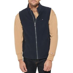 Tommy Hilfiger Polar Vest Fleece Vest voor heren, Donkerblauw, L