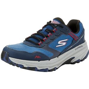 Skechers Heren GO Run Trail Altitude 2.0 Sneakers, Navy en Rood Leder/Textiel, 44 EU, Navy en Rood Leer Textiel, 45.5 EU