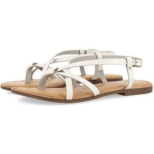 GIOSEPPO Lelex Romeinse sandalen voor dames, wit, Wit, 39 EU