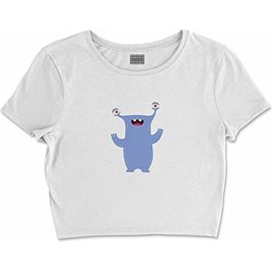 Bona Basics, Digitaal bedrukt, basic T-shirt voor dames,%100 katoen, wit, casual, damestops, maat: S, Wit, S kort