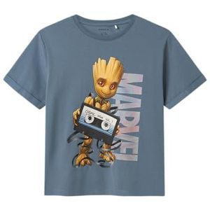 NAME IT Jongens Nkmmacro GOTG Nreg Ss Top Box Mar, Blue Mirage, 122-128