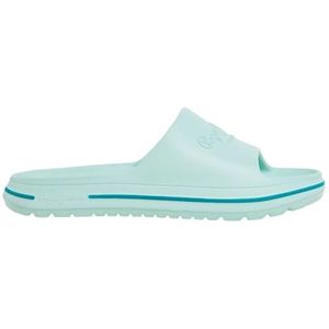 Pepe Jeans Dames Strand Slide W Teenslippers, Groen Frosty Green, 38 EU