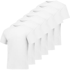 Hanes Heren Shirt, Wit 6-pack, 3XL