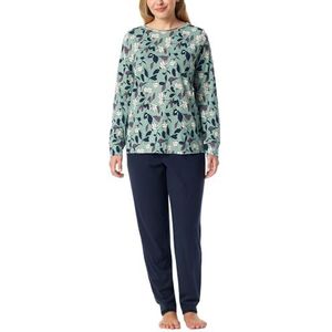 Schiesser Damespyjama set lang met manchetten modal katoen mix comfort nachtjapon pyjamaset, Multicolor 4_182019, 36