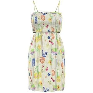 ONLY Dames Onlnova Life Vis Richie Dress AOP, cloud dancer, S