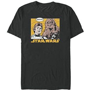 Star Wars Unisex Han and Chew Organic Short Sleeve T-Shirt, Zwart, S, zwart, S