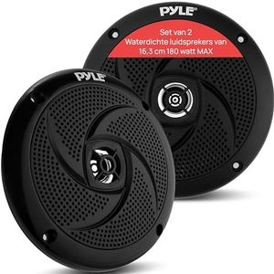 Pyle - PLMRS5B - Marine Luidsprekers - Wit - 2-Weg Systeem - Vermogen 180 Watt - Weerbestendig