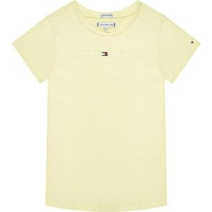 Tommy Hilfiger meisjes S/S T-shirts Essential Tee S/S, Gele Tulp, 7 jaar