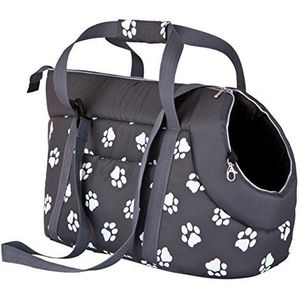 Hobbydog TORGWL2 draagtas voor honden en katten, 27 x 25 x 43 cm, grijs met poten
