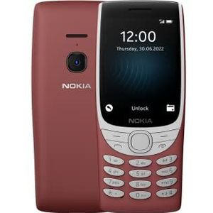 Nokia 8210 all carriers, 0.05 gb, Feature Phone met 4G-connectiviteit, groot scherm, ingebouwde MP3-speler, draadloze FM-radio en klassiek Snake-spel (Dual SIM) - Rood