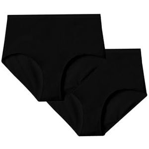 GOLDEN LADY 2 midi-slips, hoge taille, zwart TG.4, Zwart, L