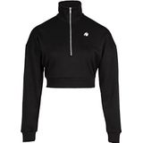 Ocala Cropped Half-Zip Sweatshirt - Black - XL