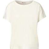 T-shirt - Effen - Viscose - Ronde Hals - Kwartmouw - Normale Pasvorm