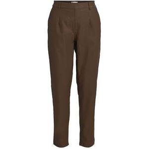 Object Objbelle Lisa Coated Noos Pant voor dames, Donkere Aarde, 70
