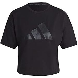 adidas W I 3 Bar Tee 2 T-shirt (korte mouw) dames, Zwart, S