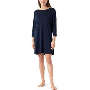 Schiesser Dames Sleepshirt 90 cm nachthemd, donkerblauw, 42