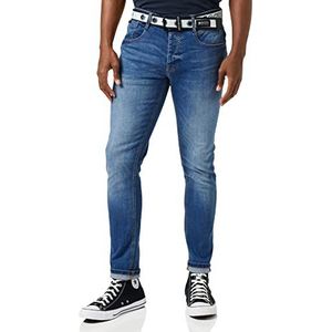 Crosshatch Heren Barbeck Slim Jeans, Stone Wash, 34W/34L