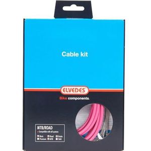 ELVEDES Remmenset met kabels, compleet, uniseks, volwassenen, roze