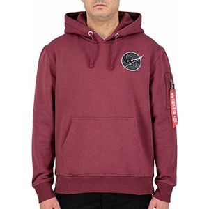 ALPHA INDUSTRIES Dark Side Hoody voor heren met capuchon, bordeaux, L