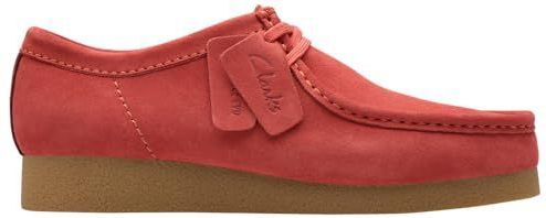 Clarks - Wallabeeevo - Derby - Rood - Leer - EVA - Casual Schoenen