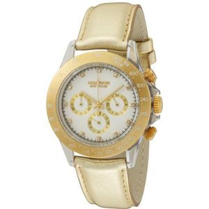 K&Bros Dames chronograaf kwarts horloge met lederen armband 9533-5-600
