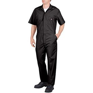 Dickies Werkoverall met korte mouwen voor heren, Zwart XL, S