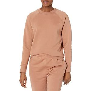 Amazon Essentials Dames Relaxed-Fit Crew Neck Lange Mouw Sweatshirt (Verkrijgbaar in Grote Maat), Lichtbruin, Small