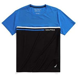Nautica mens Nautica Men's Navtech Colorblock Tee T Shirt, Spinner Blue, Small US