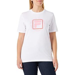 FILA Dames Swindon Graphic Logo T-Shirt, helder wit, XL, wit (bright white), XL