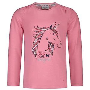SALT AND PEPPER Meisjes Girls L/S Unicorn Seq Emb T-shirt, Cashmere Rose, 104/110 cm