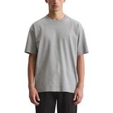 Marc O'Polo - T-shirt - Grijs - Losse Pasvorm - Kwartmouw