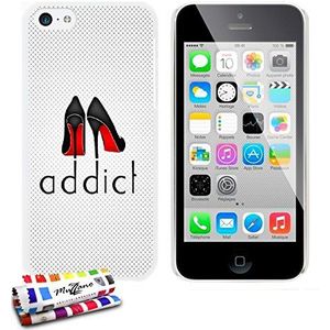 Ultraplatte zachte beschermhoes Apple iPhone 5C [Shoe Addict] [wit] van MUZZANO + stift en microvezeldoek MUZZANO® GRATIS - De ultieme en elegante beschermhoes voor uw Apple iPhone 5C