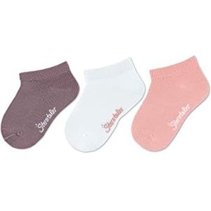 Sterntaler Baby Meisjes Baby Sokken Sneakersokjes 3-Pack Bamboe - Sokken Baby, Babysokjes - van Bamboecelstof - Paars, 18, lila, 18 EU