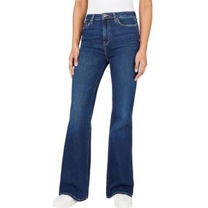 Pepe Jeans Slim Fit Flare Uhw Broek voor dames, Blauw (Denim-ct5), 24W / 32L