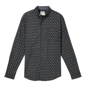 TOM TAILOR heren overhemd, 36037 - Navy Triangle Design, S