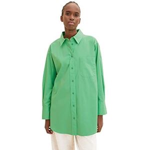 TOM TAILOR Denim Dames blouse met strepen 1032792, 11052 - Strong Green, S