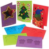 Baker Ross FE946 Wenskaarten met Kerstopening - Pak van 15 stuks, losse kaartjes om kaarten te maken, maak je eigen kerstkaarten, ideaal voor knutselprojecten voor kinderen