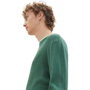 TOM TAILOR-denim denim heren 2-in-1 sweater met gewatteerde kraag