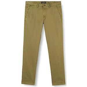 Chino Broek - Olijf - Regular Fit - Lange Maten - Riemlussen - Ritssluiting
