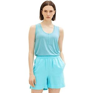 TOM TAILOR Dames 1036790 Top, 26007-Teal Radiance, S, 26007 - Teal Radiance, S